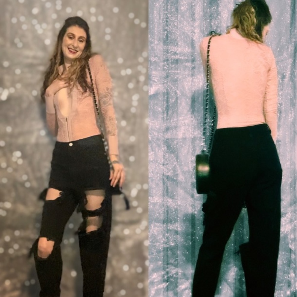 Low cut lace bodysuit